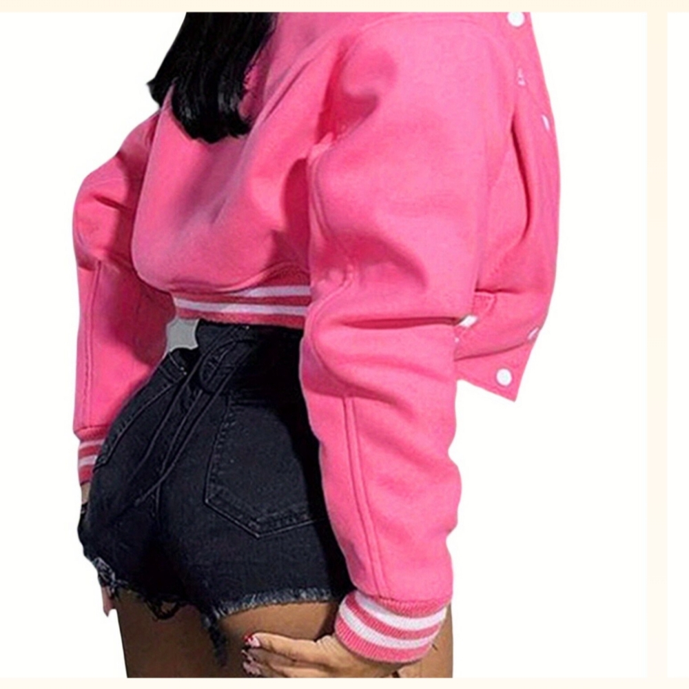 Barbie Cropped Letterman‘s Jacket - image 3